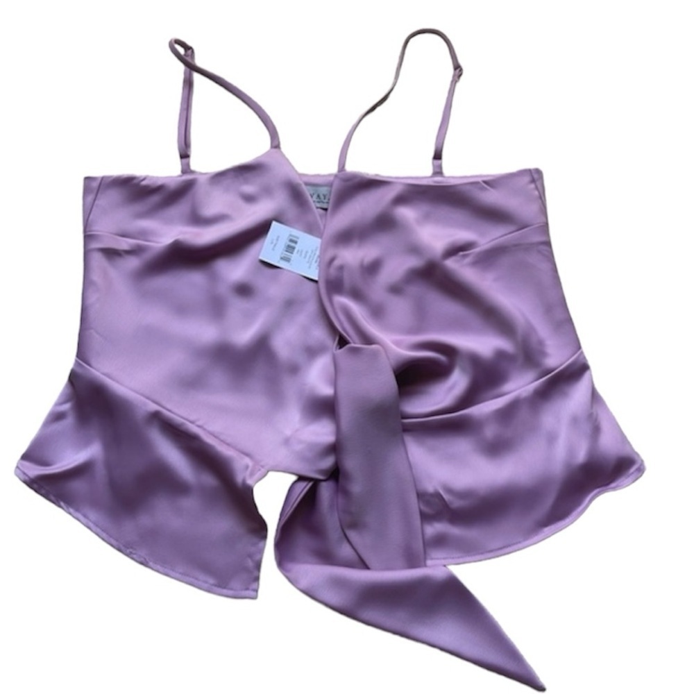 WAYF Pink Tie-Front Tank Cami Size Large